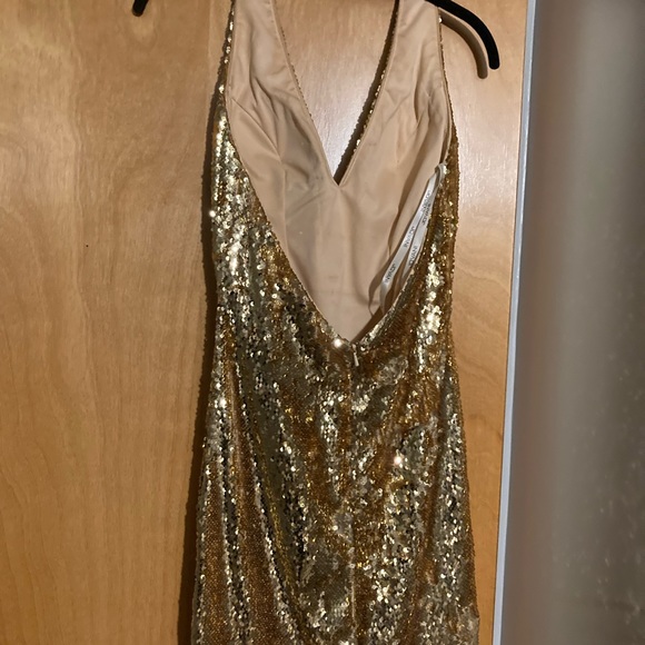 JVN by Jovani Gold Sequin Formal Dress - Picture 3 of 7